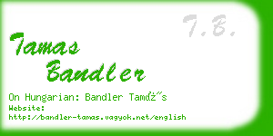 tamas bandler business card